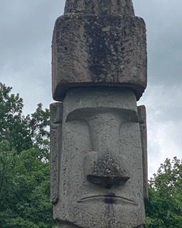 Moai in Vitorchiano (Viterbo). Italien 